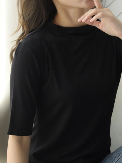 Solid Color Short Sleeve T-Shirt-Nordavory