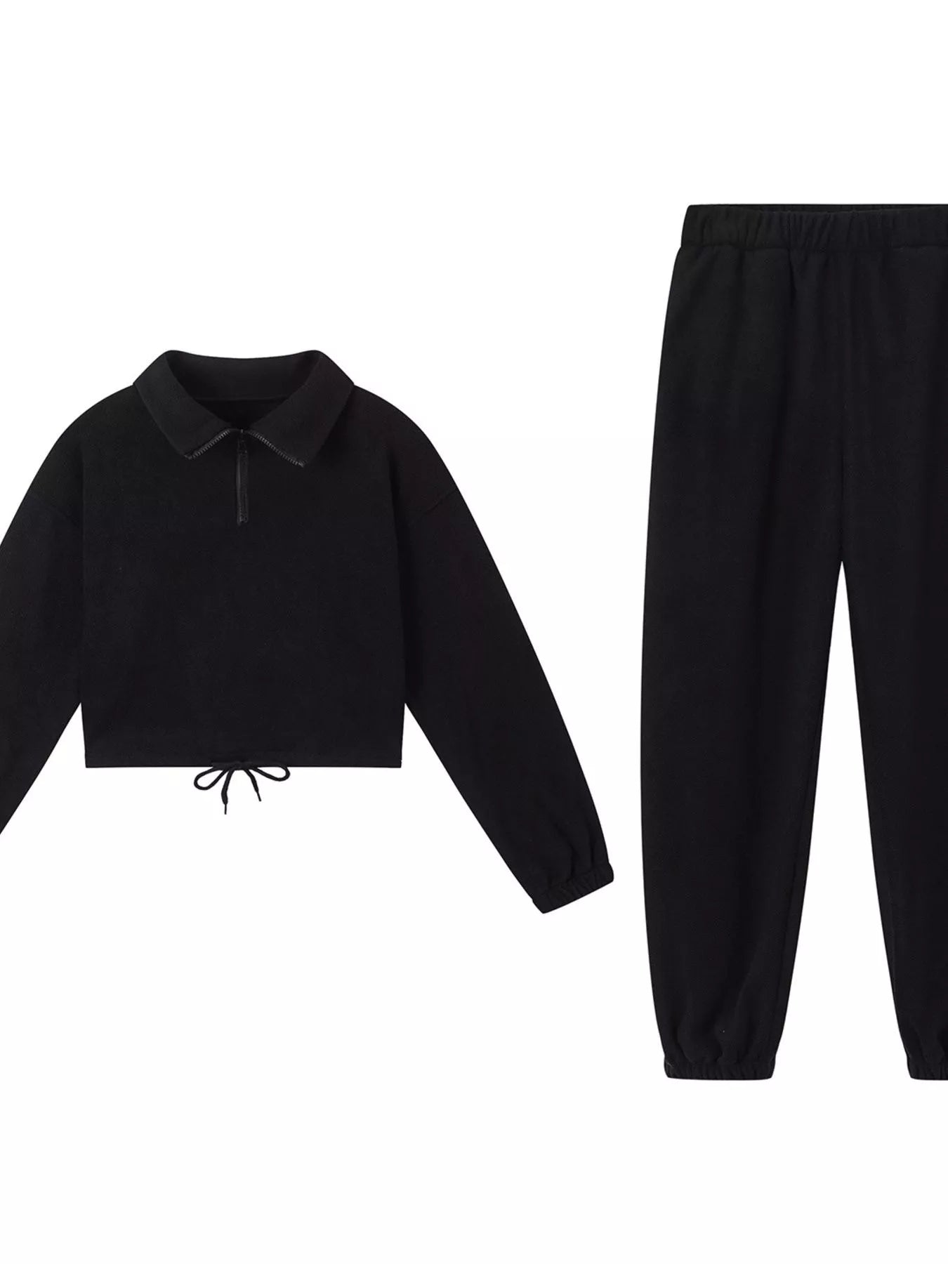 Quarter Zip Sweatshirt and Pants Set-Nordavory