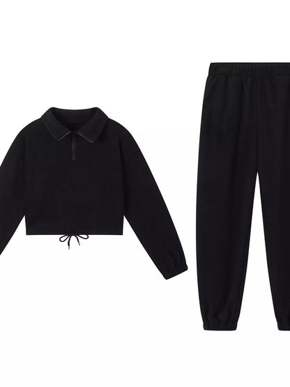 Quarter Zip Sweatshirt and Pants Set-Nordavory