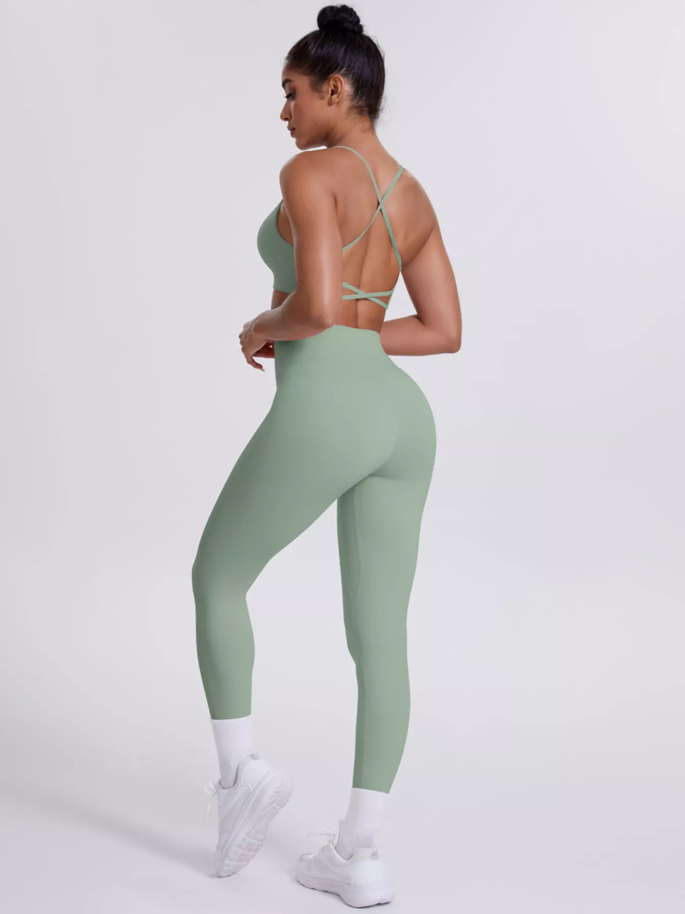 Criss-Cross Back Cami and Leggings Active Set – image 4