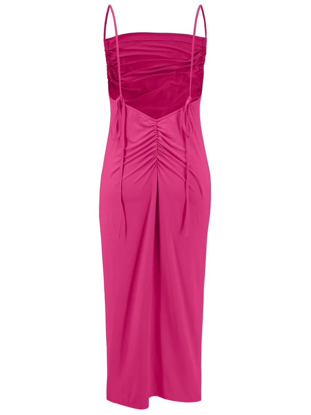 Backless Cowl Neck Sleeveless Cami Dress-Nordavory