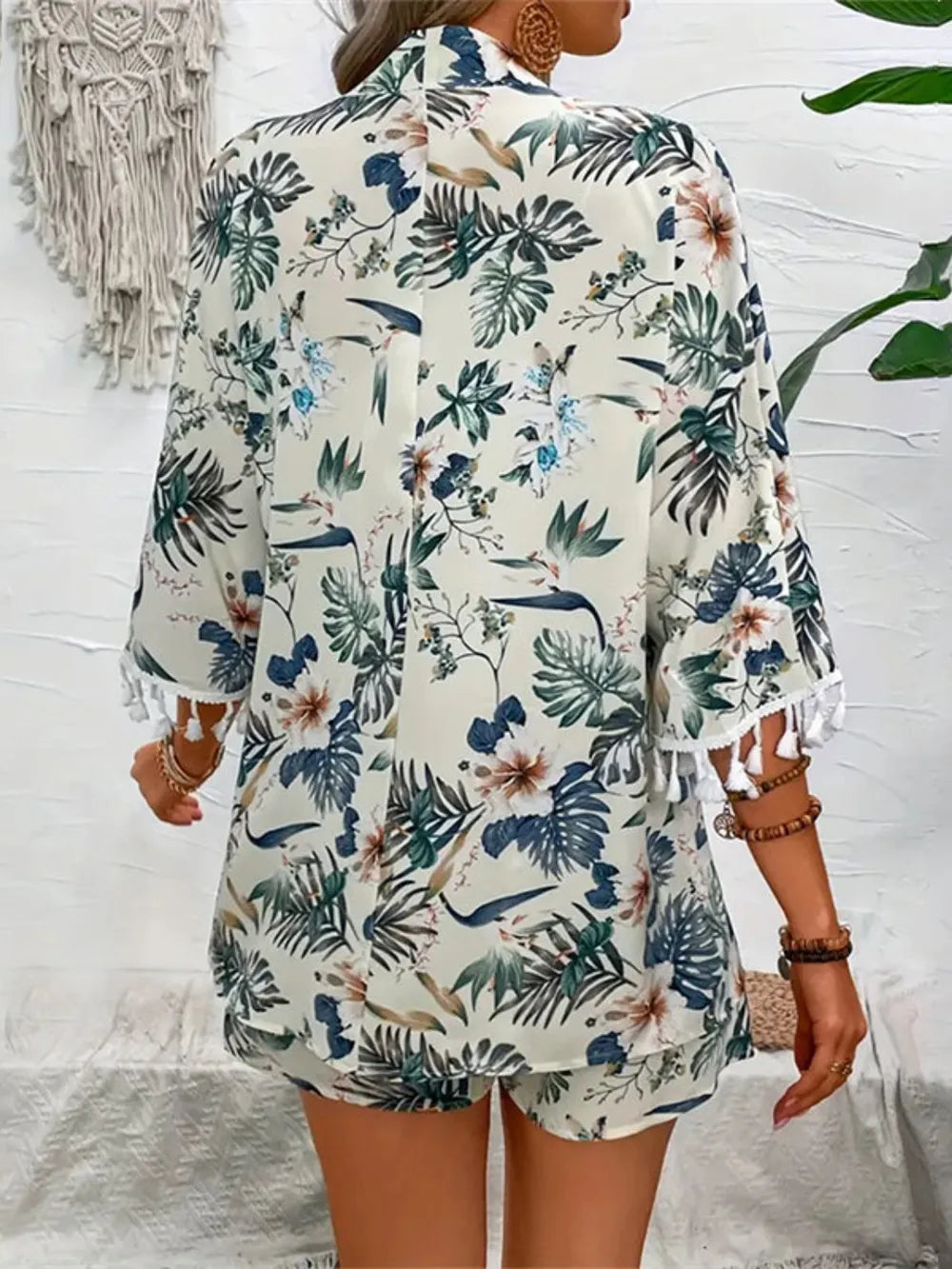Printed Half Sleeve Top and Shorts Set-Nordavory