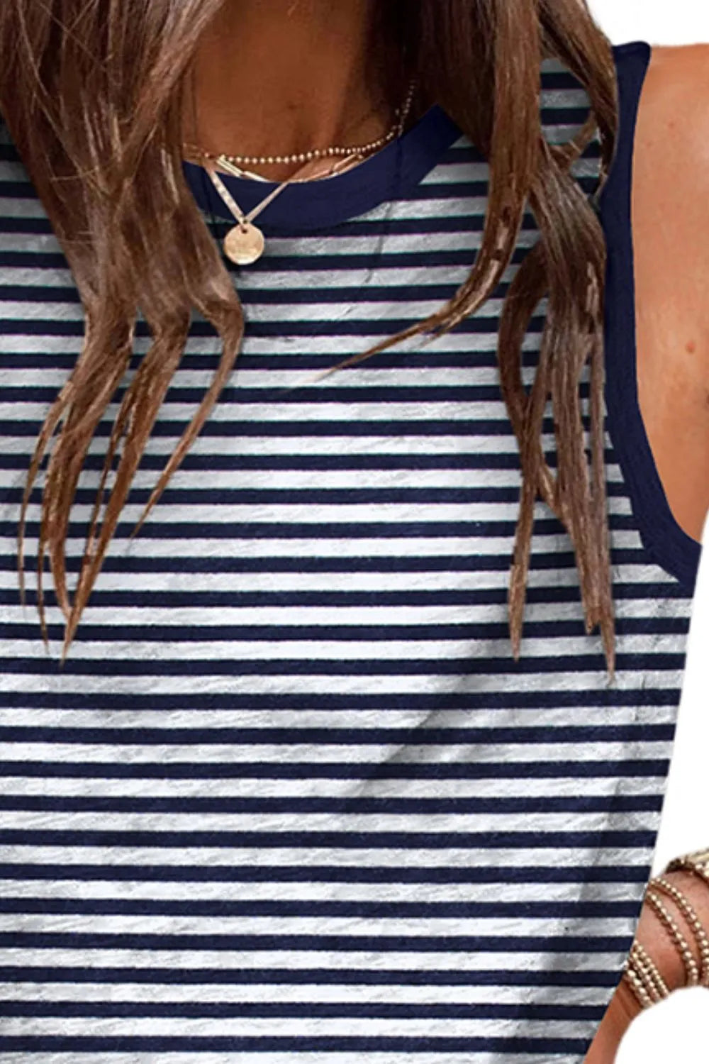 Printed Round Neck Tank-Nordavory