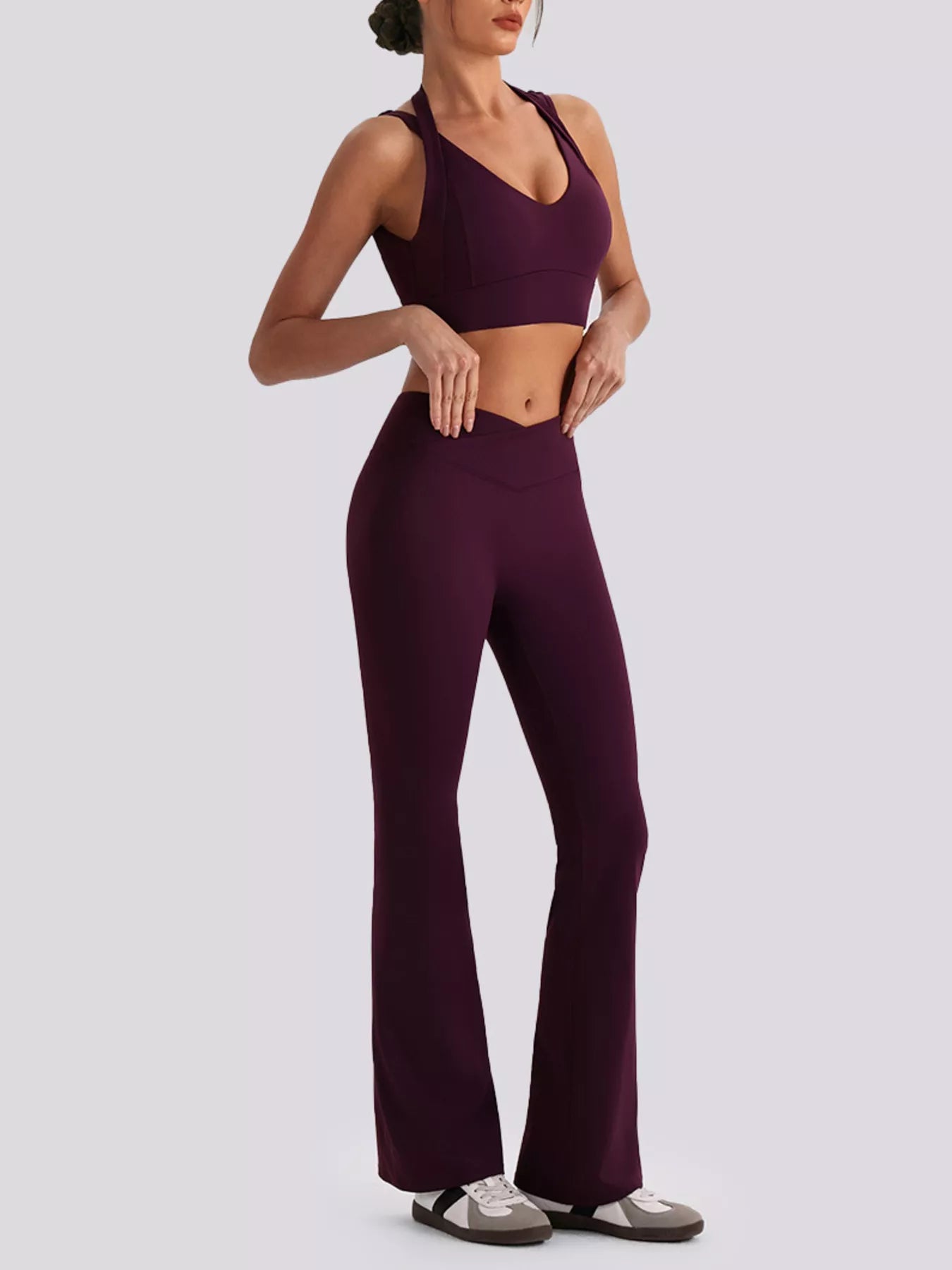 Seamless Criss-Cross V-Neck Tank and Leggings Active Set – image 11