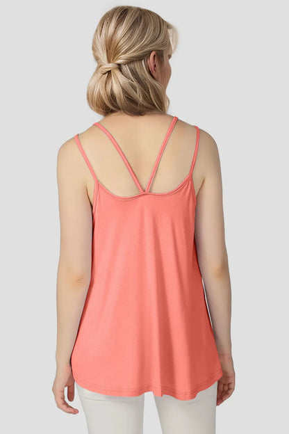 Basic Bae Bamboo Scoop Neck Double Spaghetti Straps Cami-Nordavory