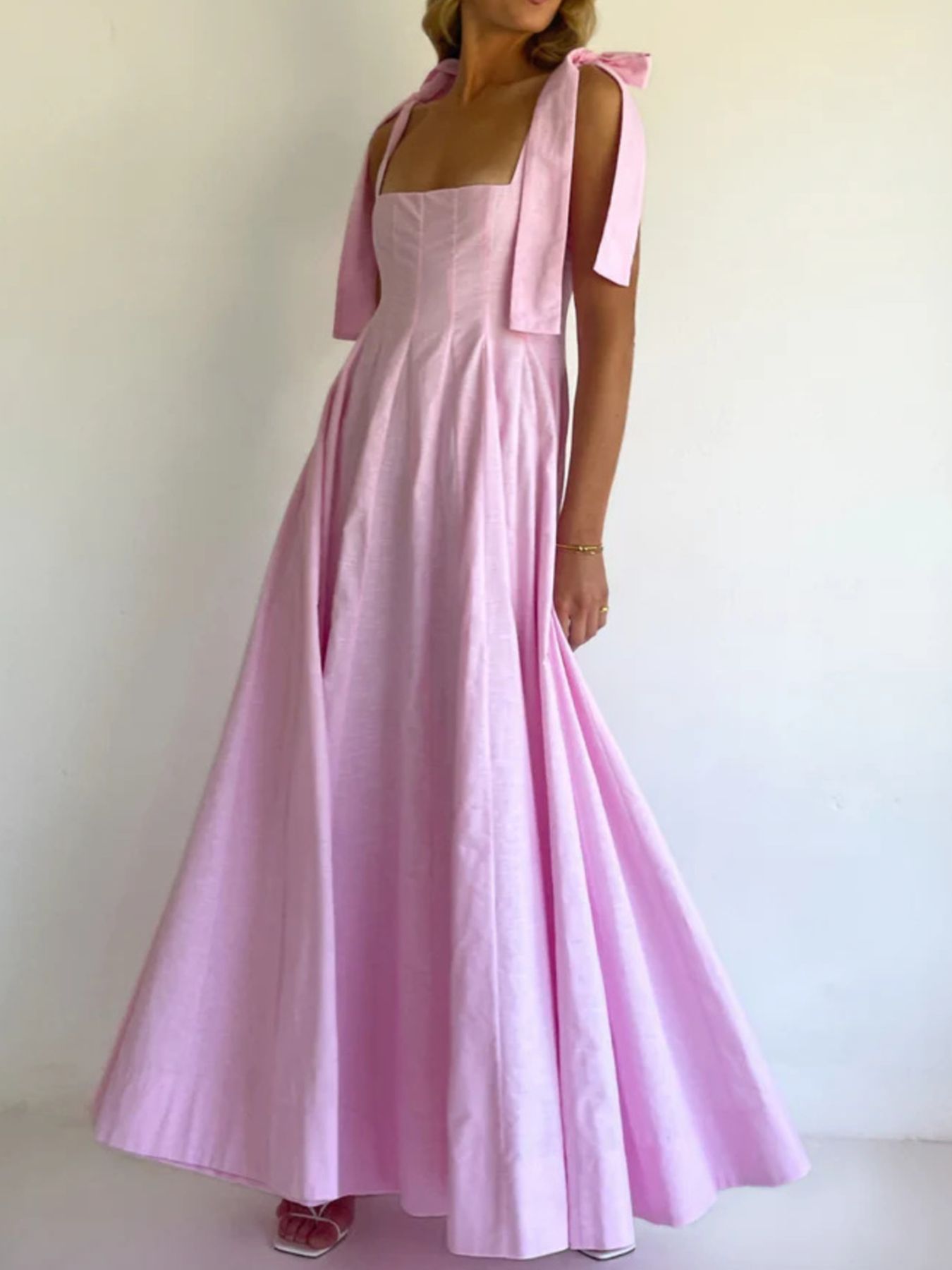 Gradient Tie Shoulder Maxi Dress-Nordavory