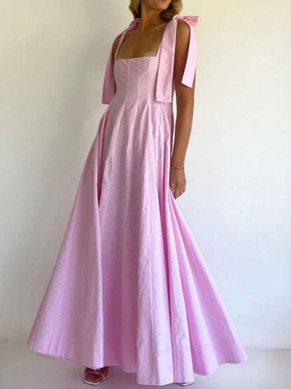 Gradient Tie Shoulder Maxi Dress-Nordavory