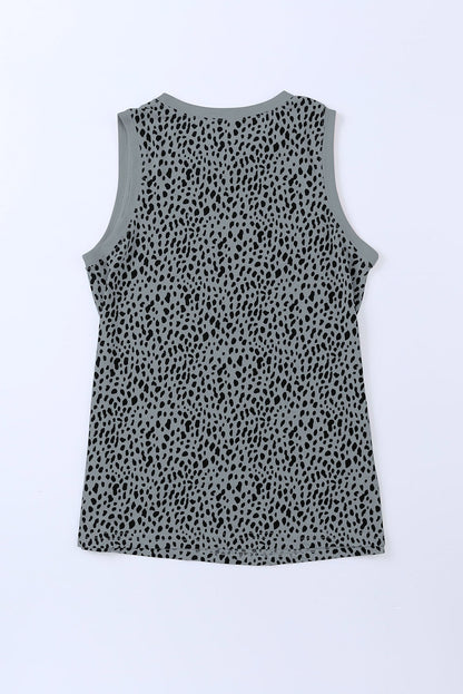 Printed Round Neck Tank-Nordavory