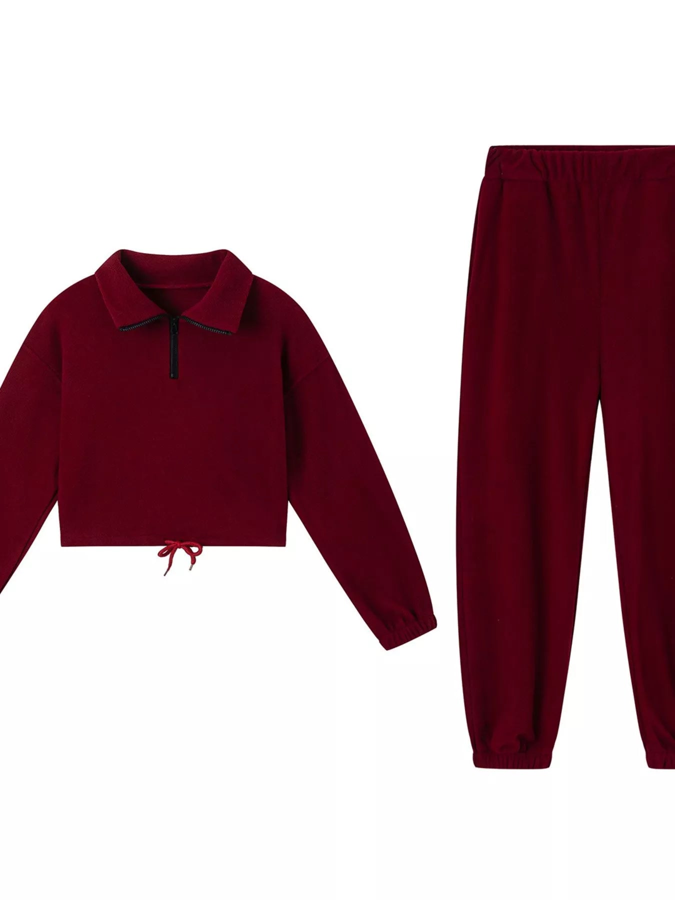 Quarter Zip Sweatshirt and Pants Set-Nordavory