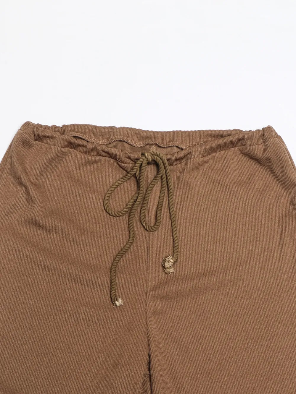 Collared Neck Long Sleeve Top and Drawstring Pants Set-Nordavory