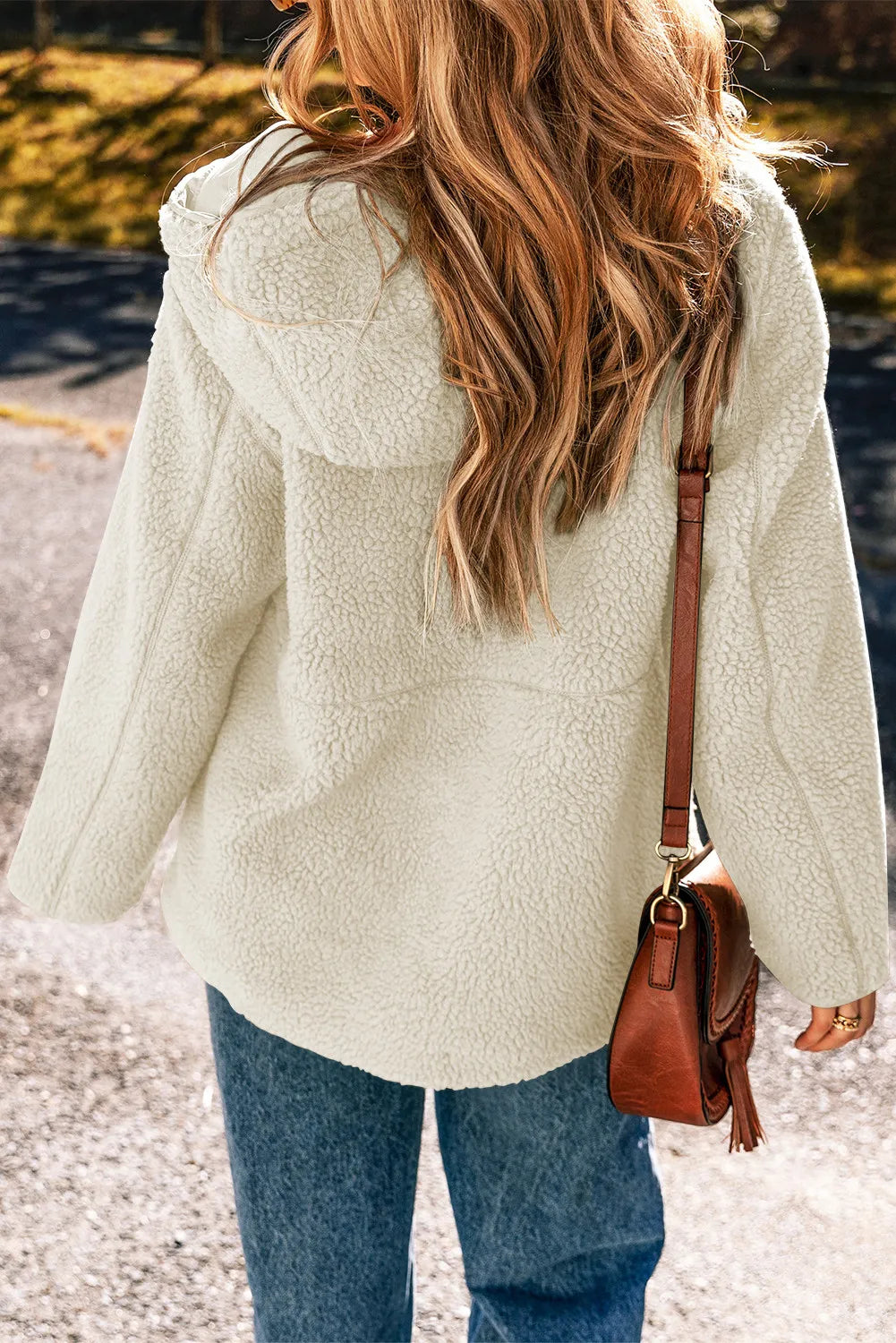 Drawstring Zip Up Long Sleeve Hooded Jacket-Nordavory