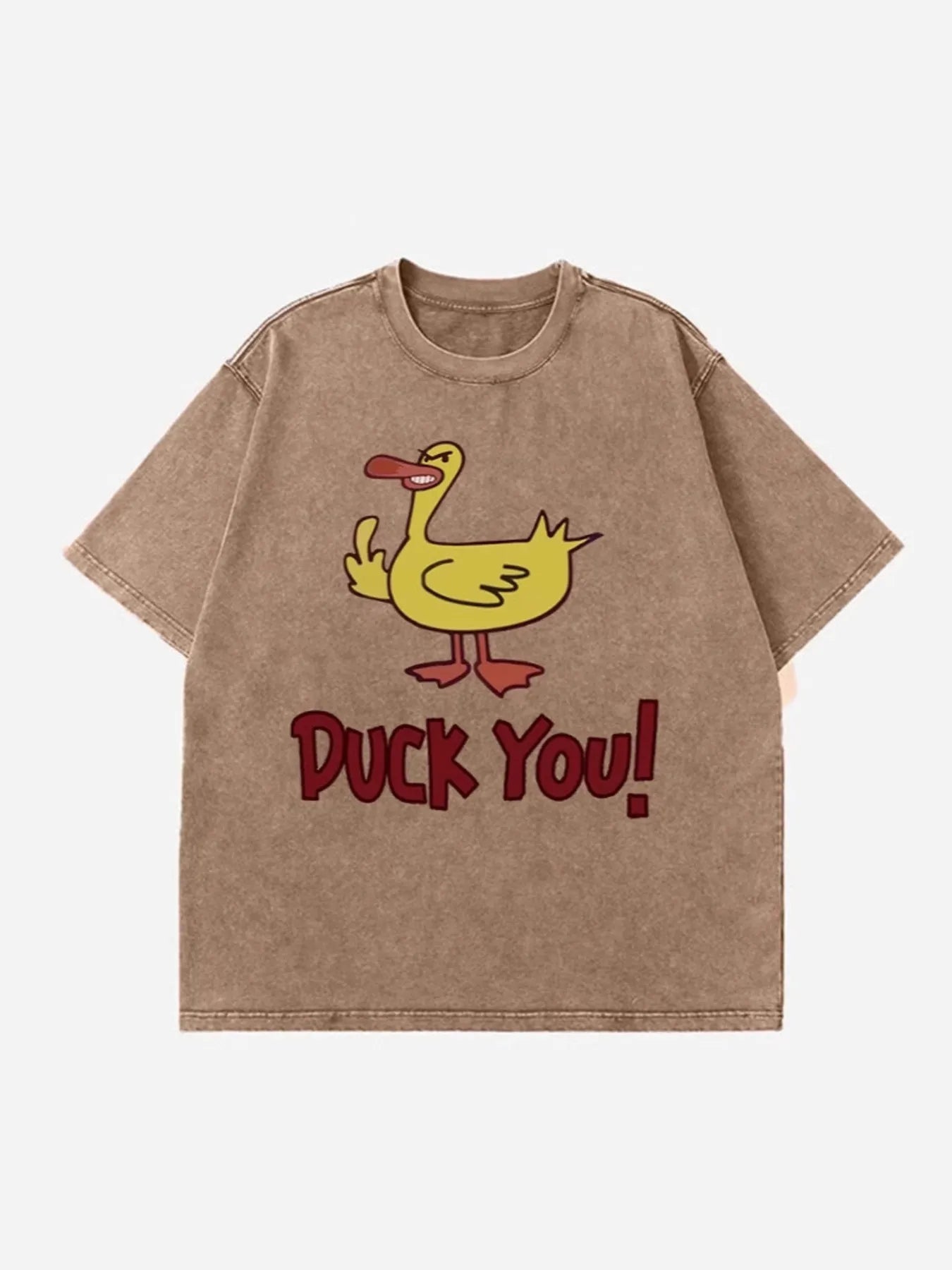 Duck Graphic Oversized Round Neck T-Shirt-Nordavory
