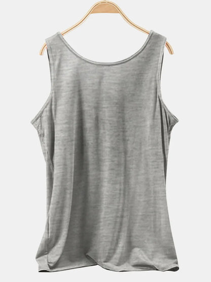 Scoop Neck Wide Strap Tank-Nordavory