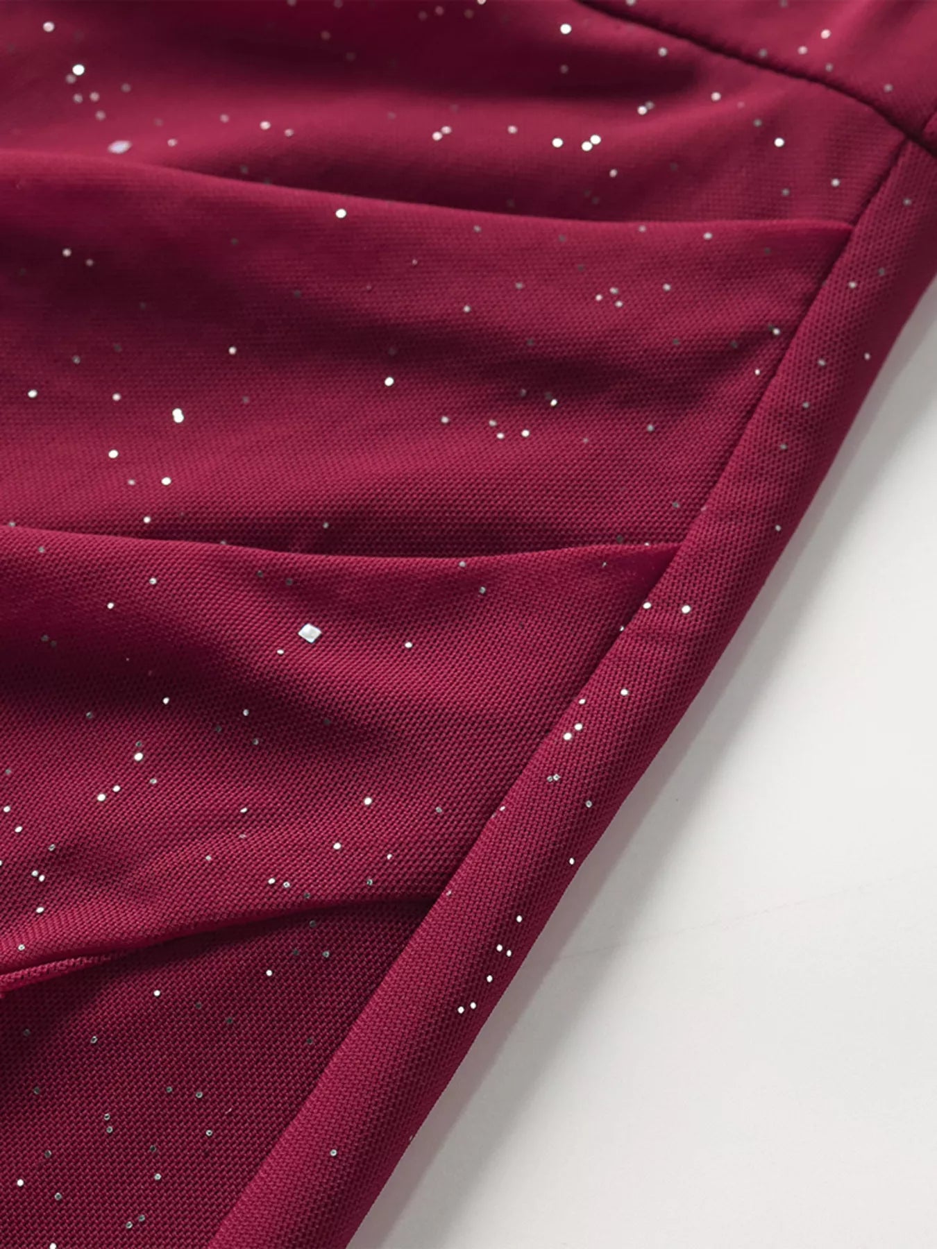 Glitter Slit Maxi Dress-Nordavory
