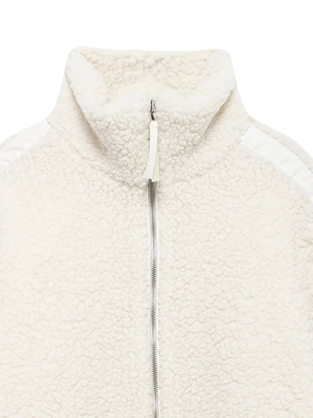 Zip Up Turtleneck Long Sleeve Plush Jacket-Nordavory