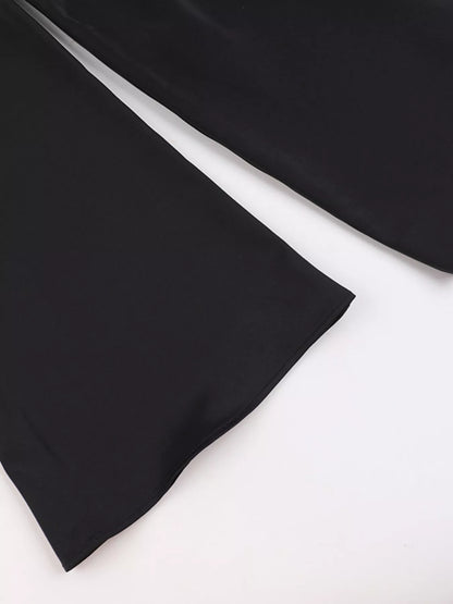 Elegant Mini Dress with Fare Sleeves-Nordavory