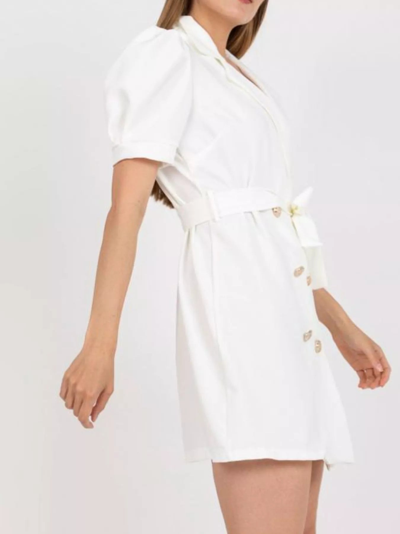 Blazer Style Tie Waist Mini Dress-Nordavory