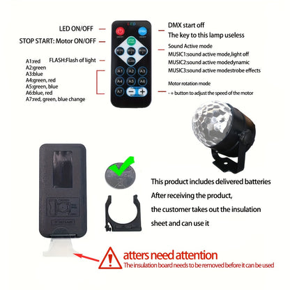 VoiceControlled RGB Disco Ball with Remote