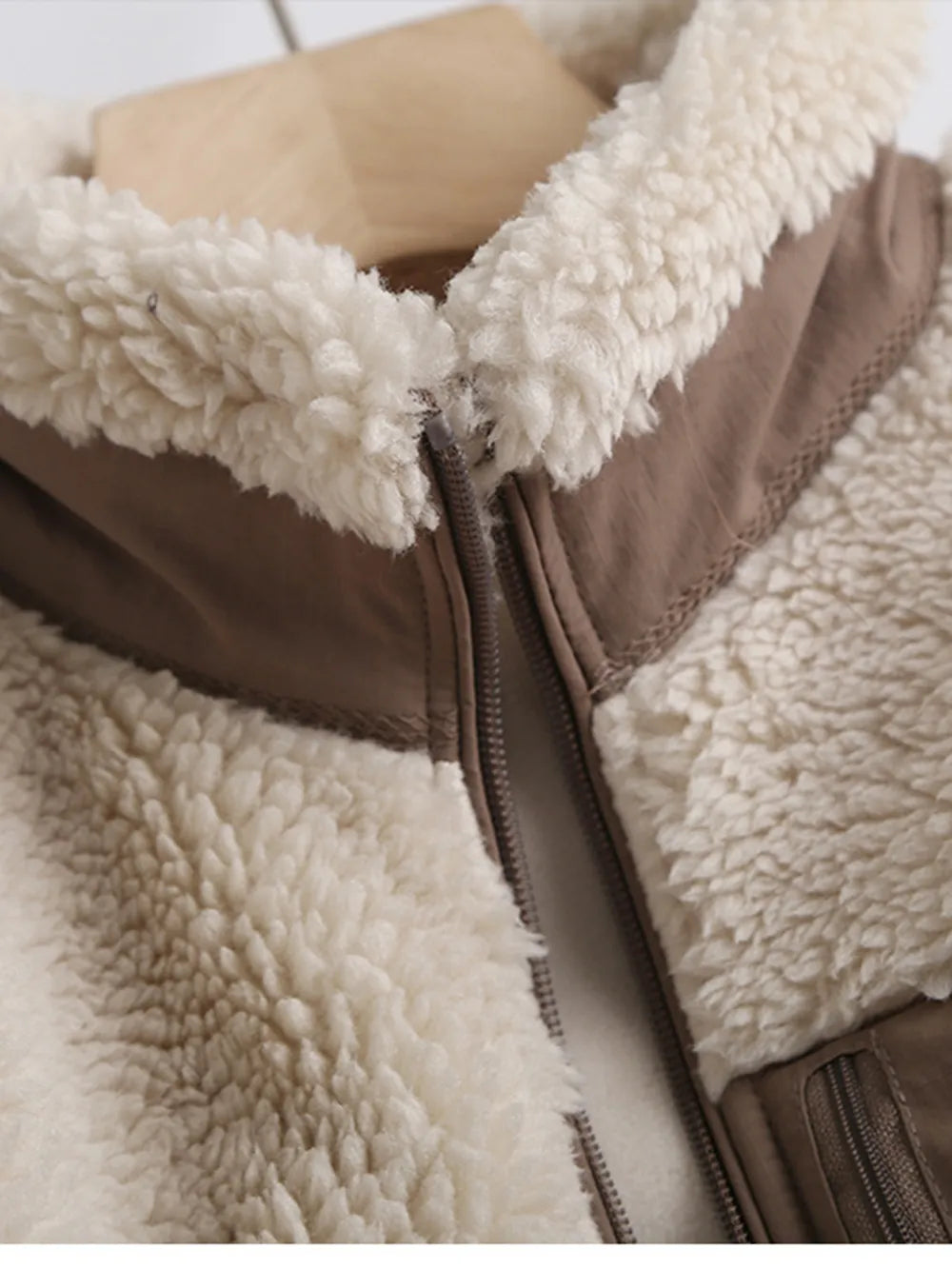 Zip Up Long Sleeve Plush Jacket-Nordavory