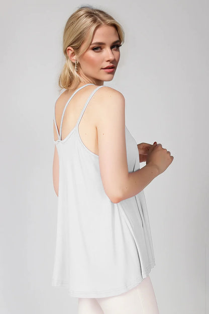 Basic Bae Bamboo Scoop Neck Double Spaghetti Straps Cami-Nordavory