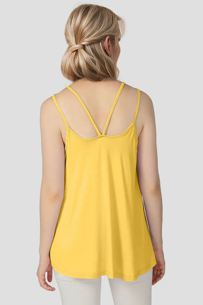 Basic Bae Bamboo Scoop Neck Double Spaghetti Straps Cami-Nordavory