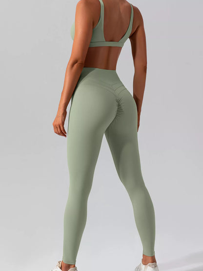 V-Neck Tank and High-Waisted Seamless Pants Active Set – image 4