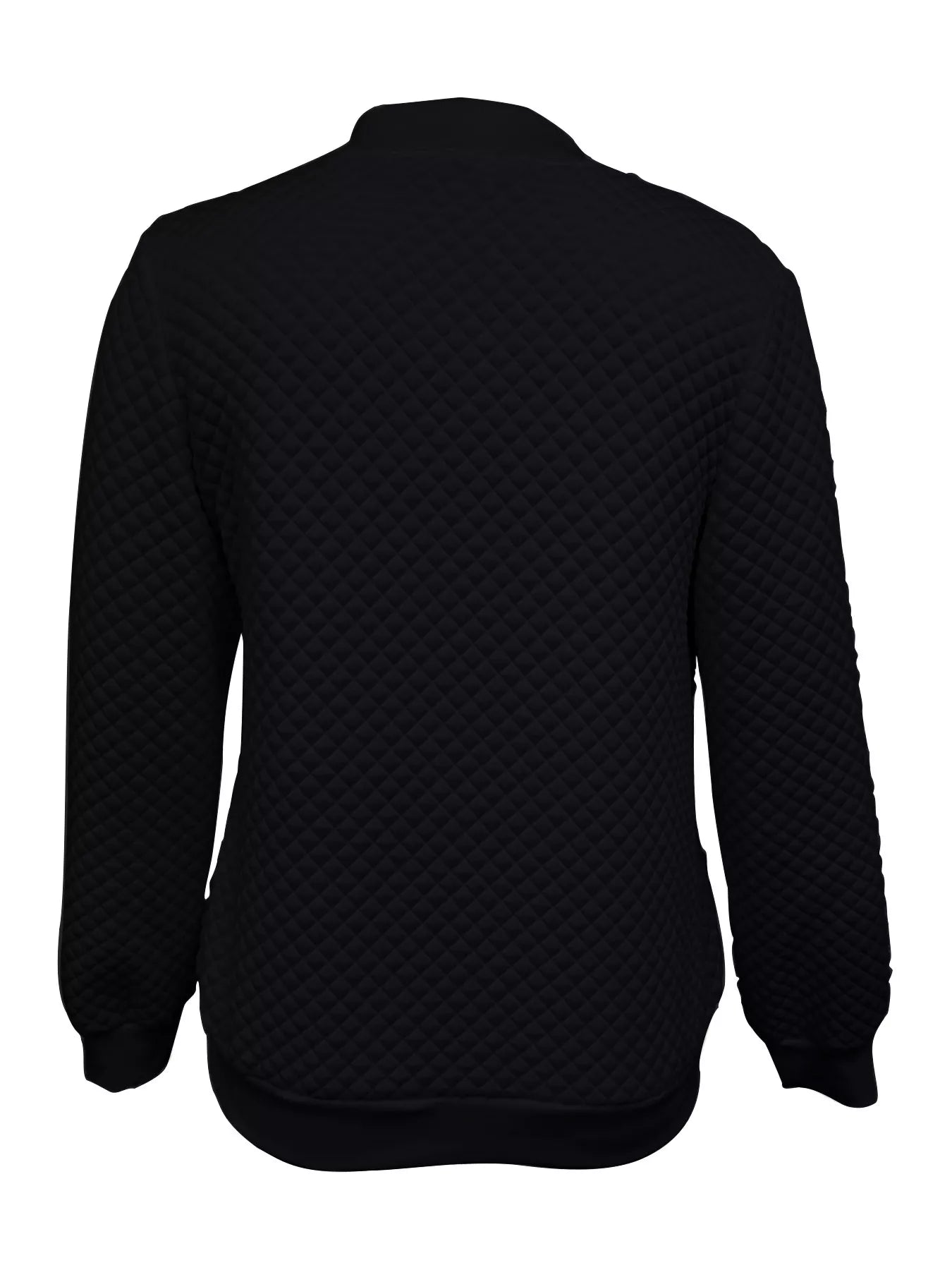 Textured Zip Up Long Sleeve Jacket-Nordavory