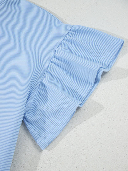 Half Zip Short Sleeve Polo and Shorts Set-Nordavory