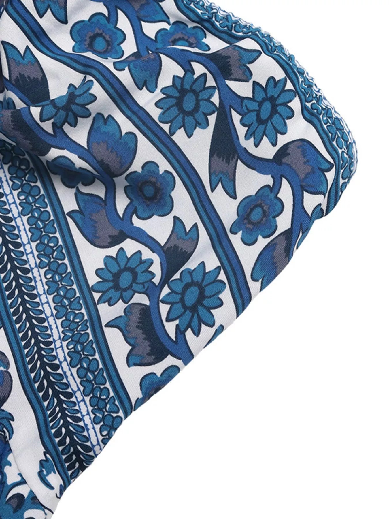 Floral Print Strapless Maxi Dress-Nordavory