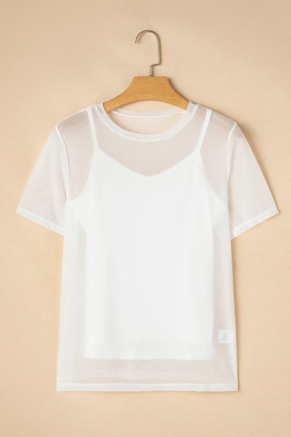V-Neck Cami and Round Neck Short Sleeve Cover Up Set-Nordavory