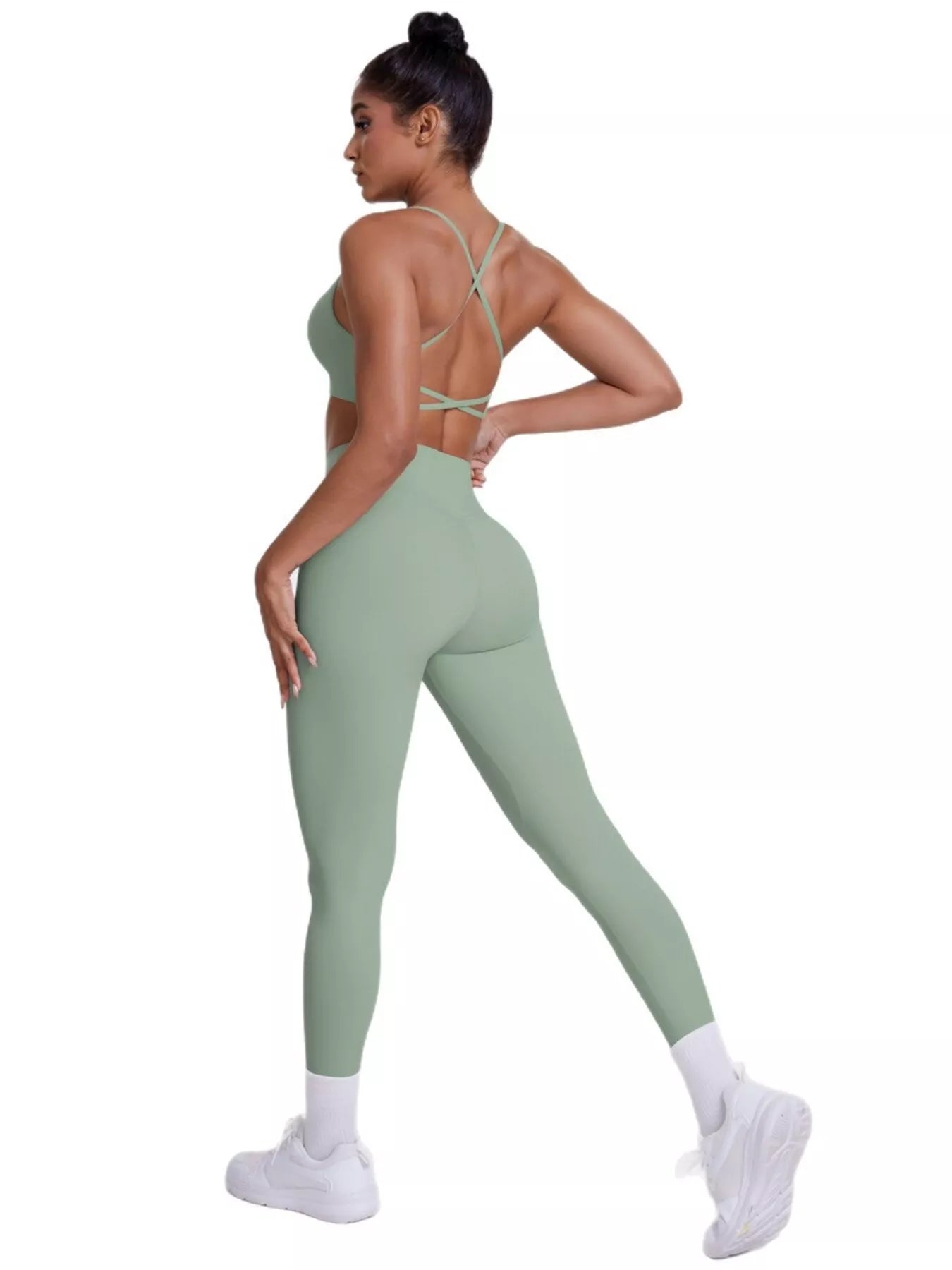 Criss-Cross Back Cami and Leggings Active Set – image 6