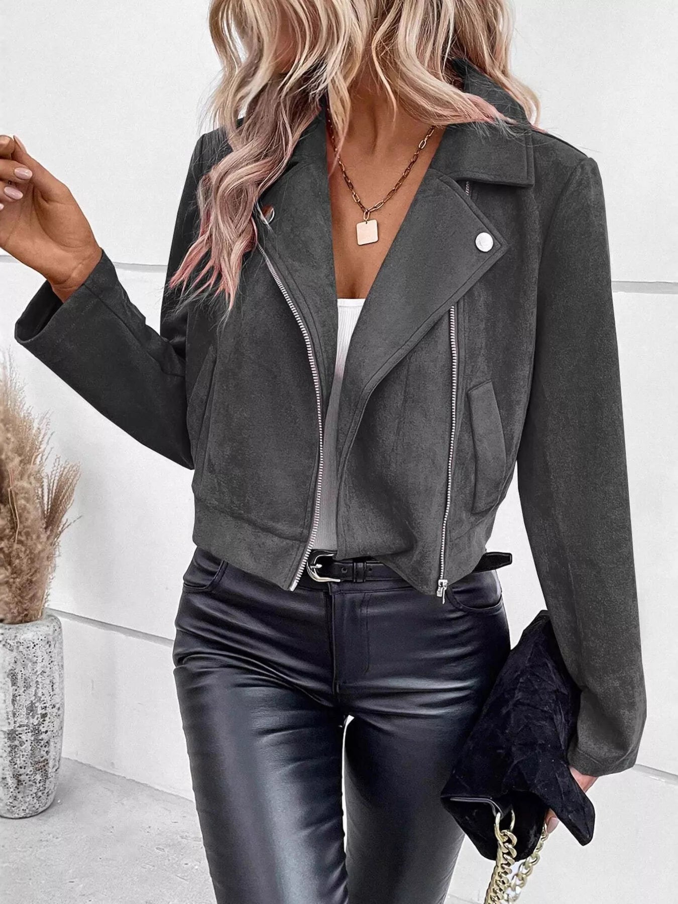 Zip Up Moto Jacket-Nordavory