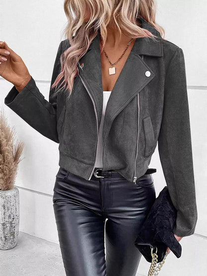 Zip Up Moto Jacket-Nordavory