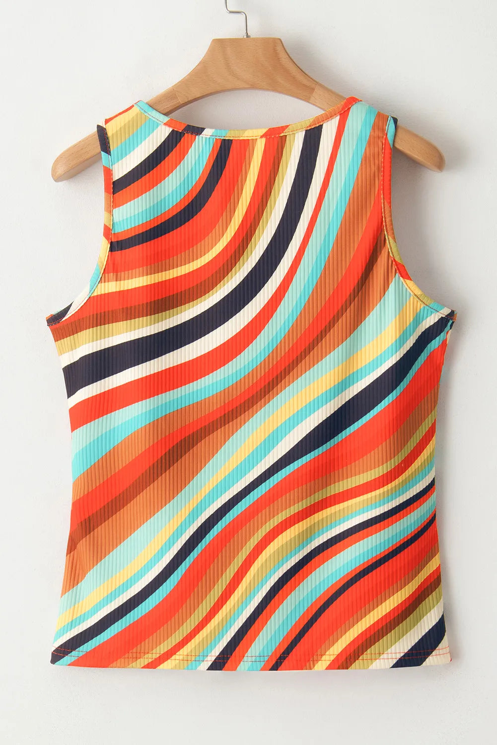 Color Block Round Neck Tank-Nordavory