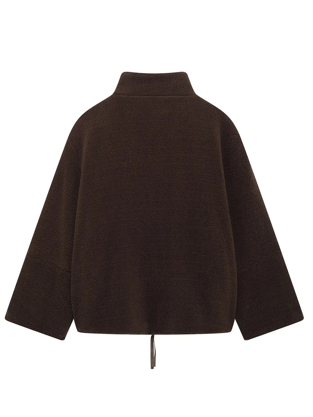 Turtleneck Zip Up Long Sleeve Plush Jacket-Nordavory