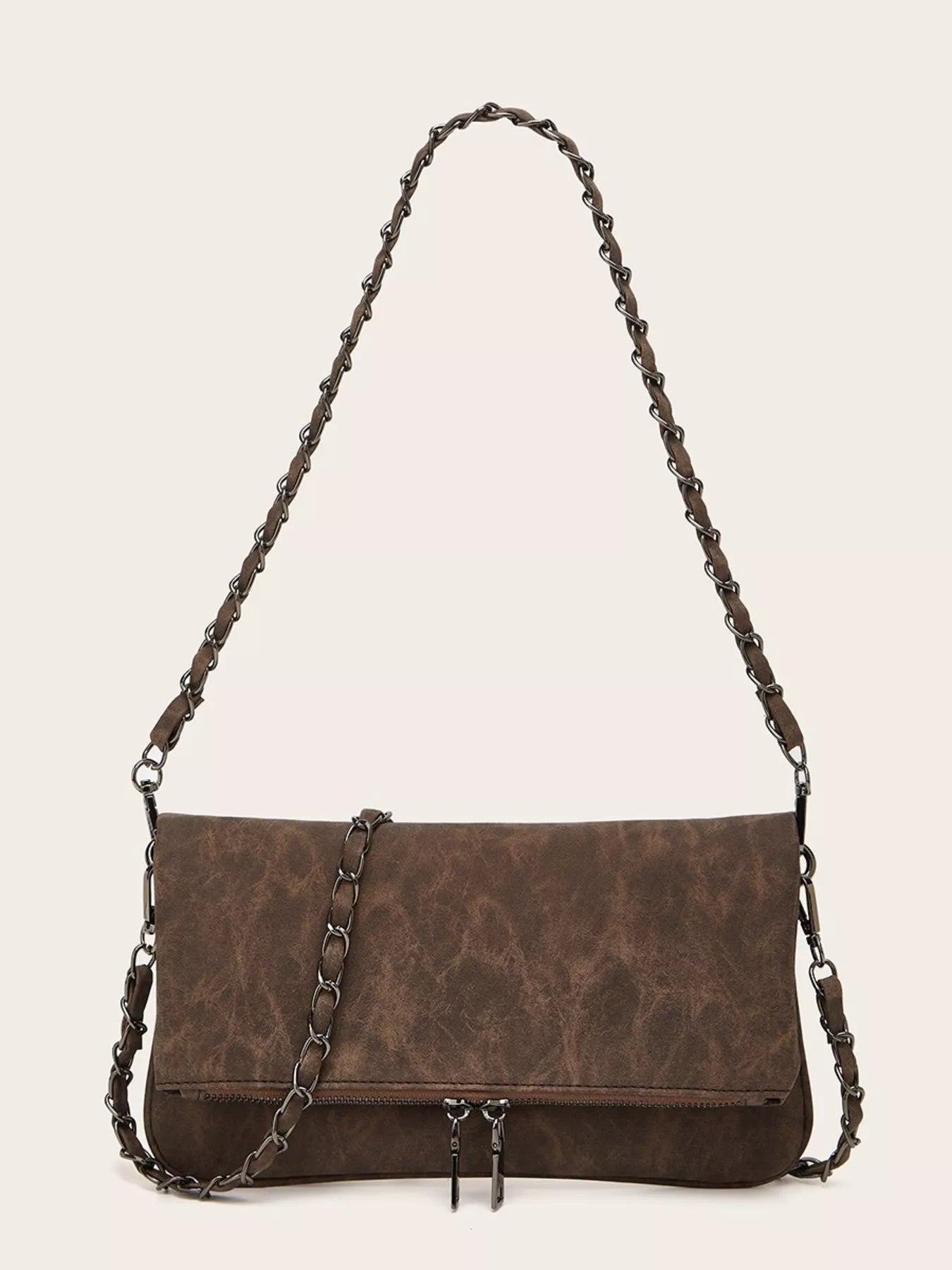 PU Leather Chain Strap Shoulder Bag-Nordavory