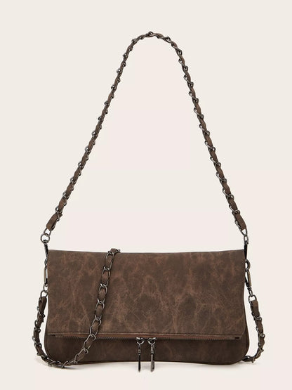 PU Leather Chain Strap Shoulder Bag-Nordavory