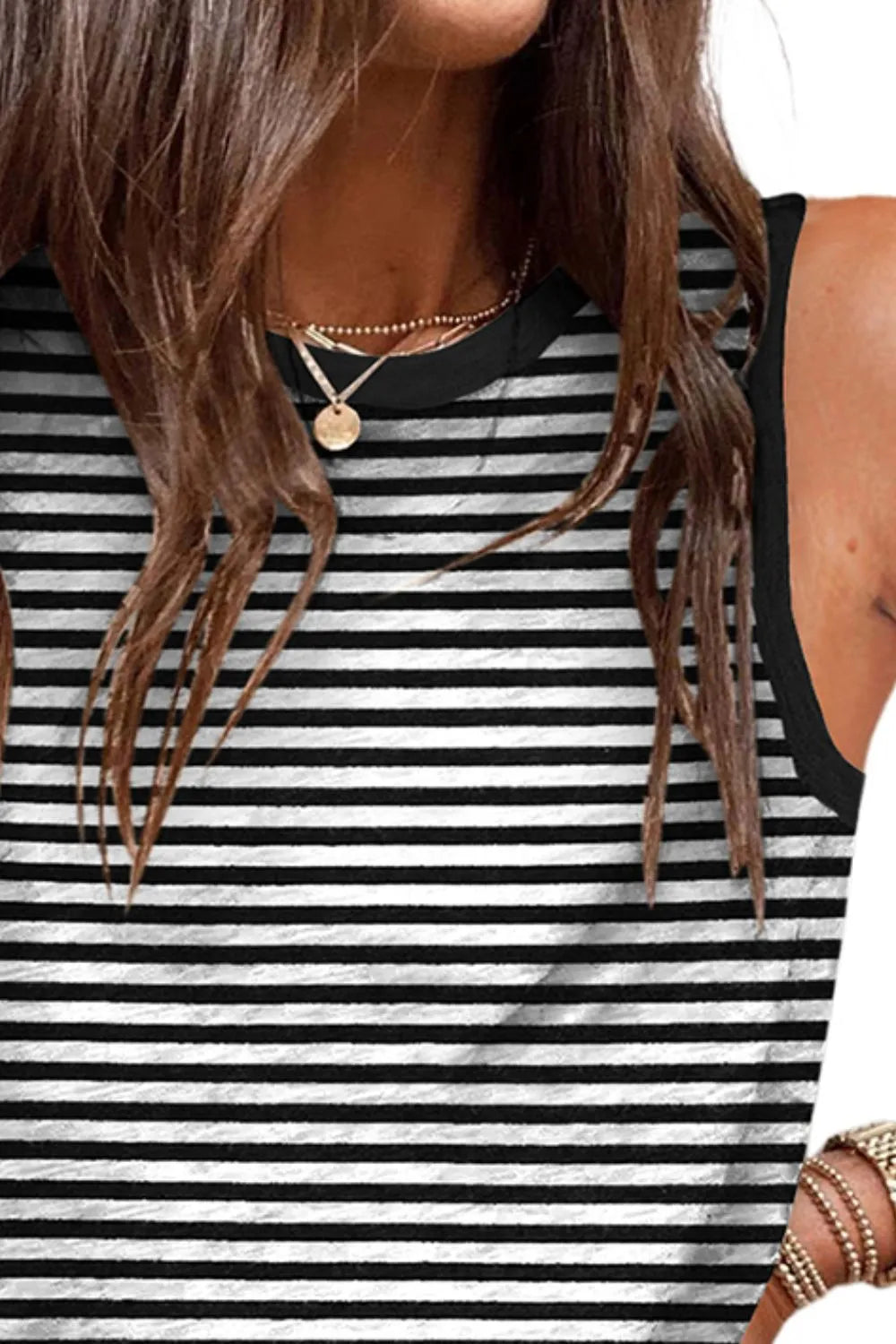 Printed Round Neck Tank-Nordavory