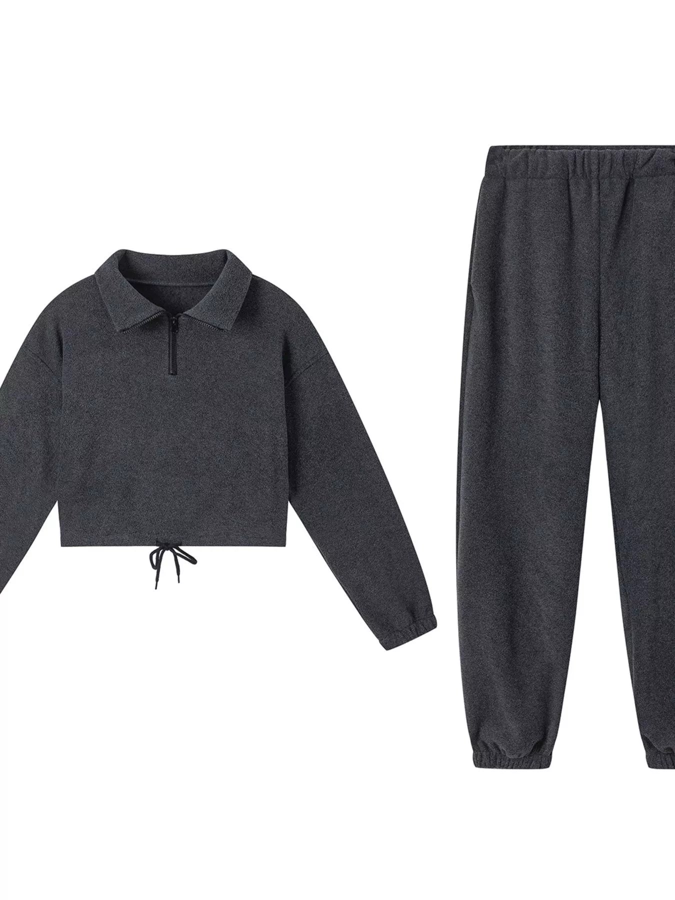 Quarter Zip Sweatshirt and Pants Set-Nordavory