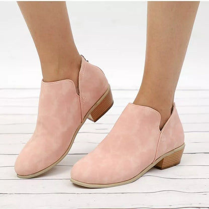 Point Toe Block Heels Boots-Nordavory