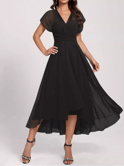 Ruched A-Line Midi Dress-Nordavory