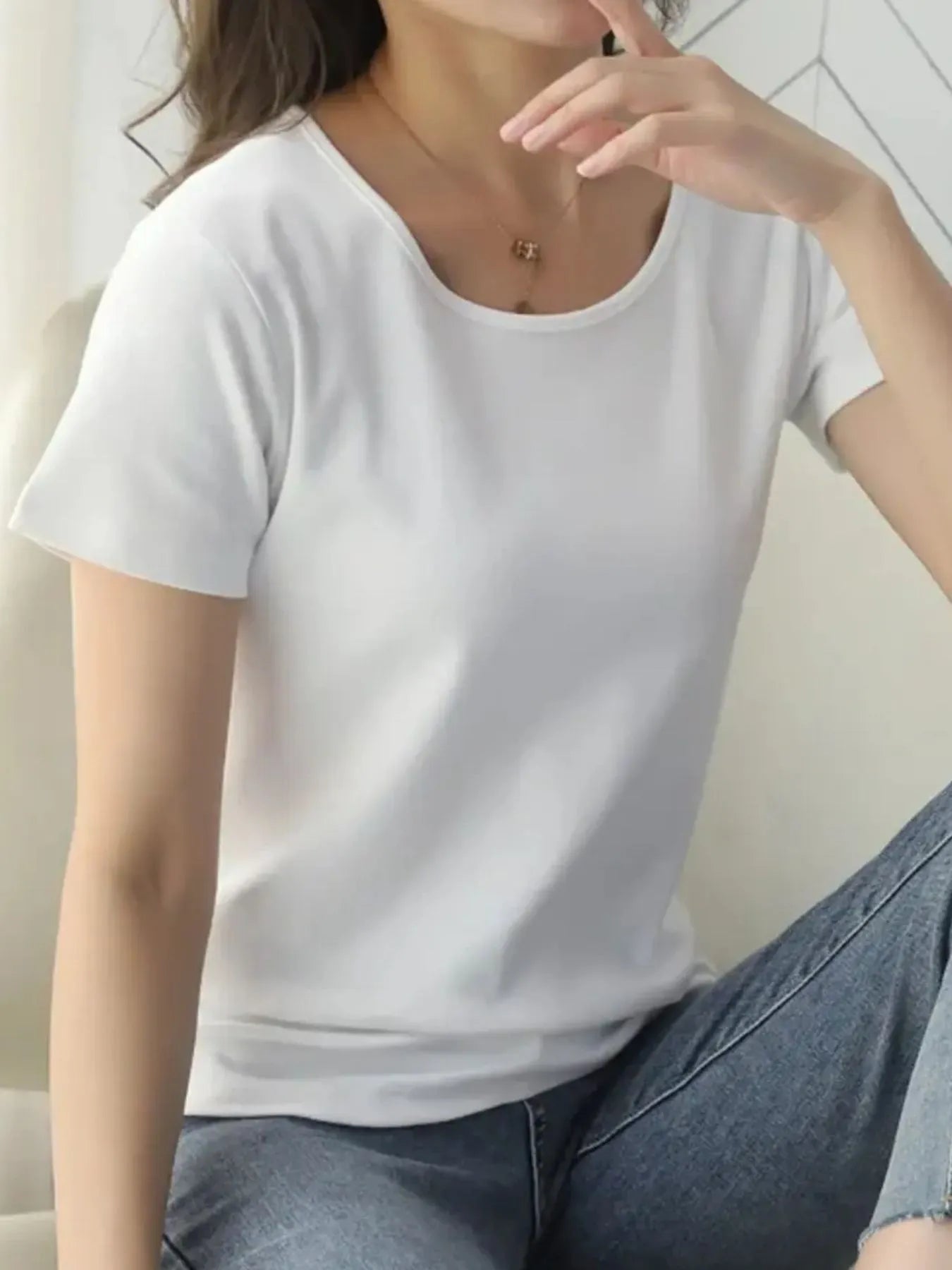 Round Neck Short Sleeve T-Shirt-Nordavory