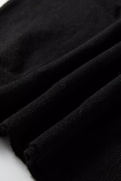 Contrast Striped Trim V Neck Varsity Sweater-Nordavory