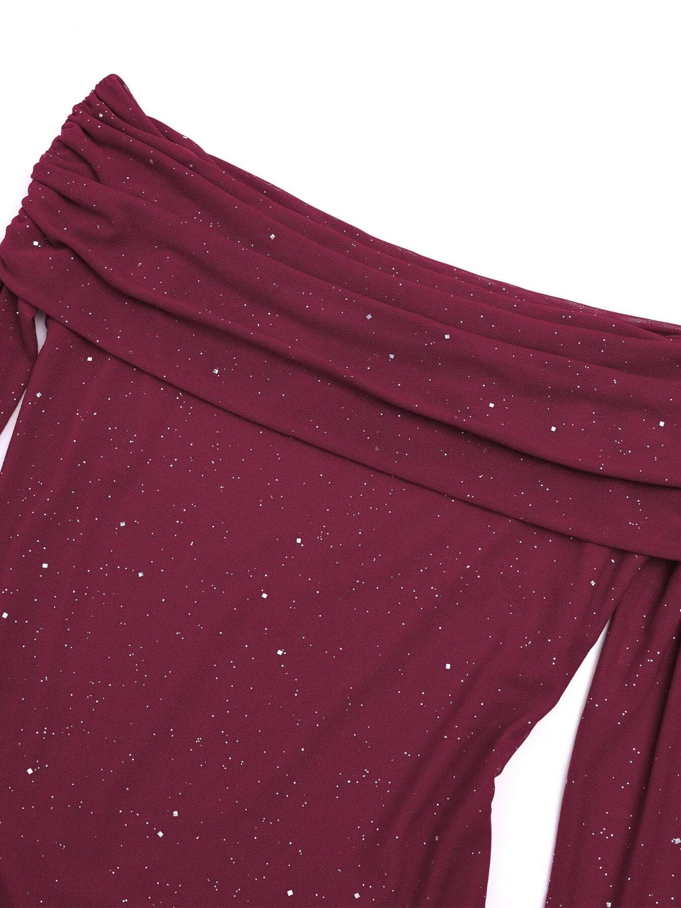 Glitter Off-Shoulder Maxi Dress-Nordavory