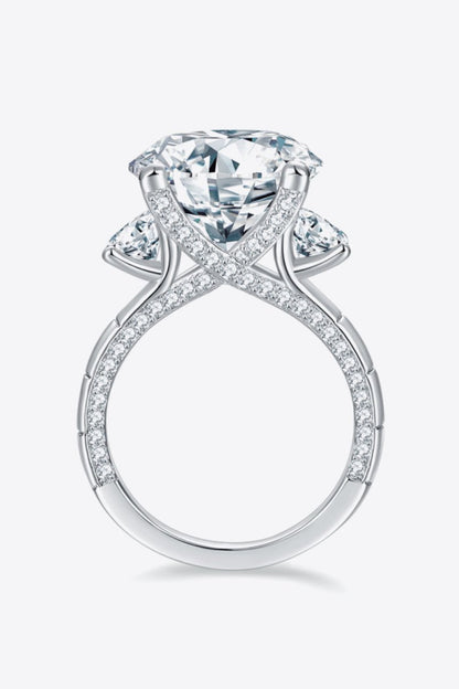 8.6 Carat Moissanite Platinum-Plated Ring-Nordavory