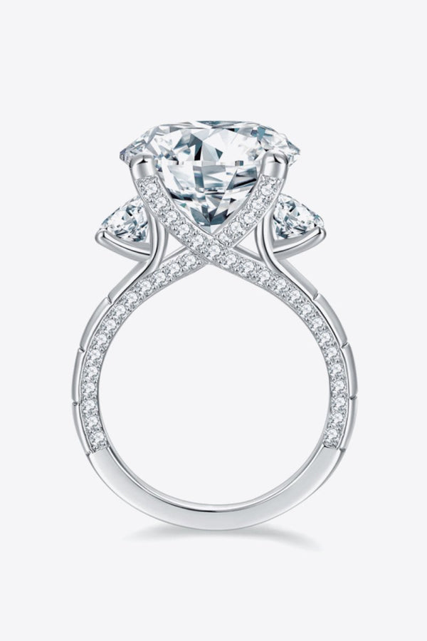 8.6 Carat Moissanite Platinum-Plated Ring-Nordavory