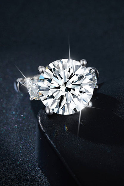 8.6 Carat Moissanite Platinum-Plated Ring-Nordavory