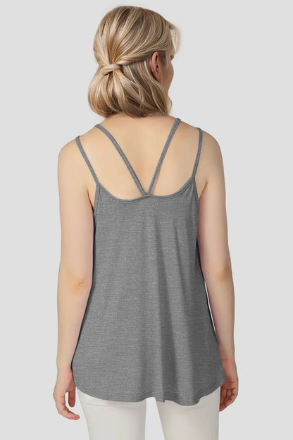 Basic Bae Bamboo Scoop Neck Double Spaghetti Straps Cami-Nordavory