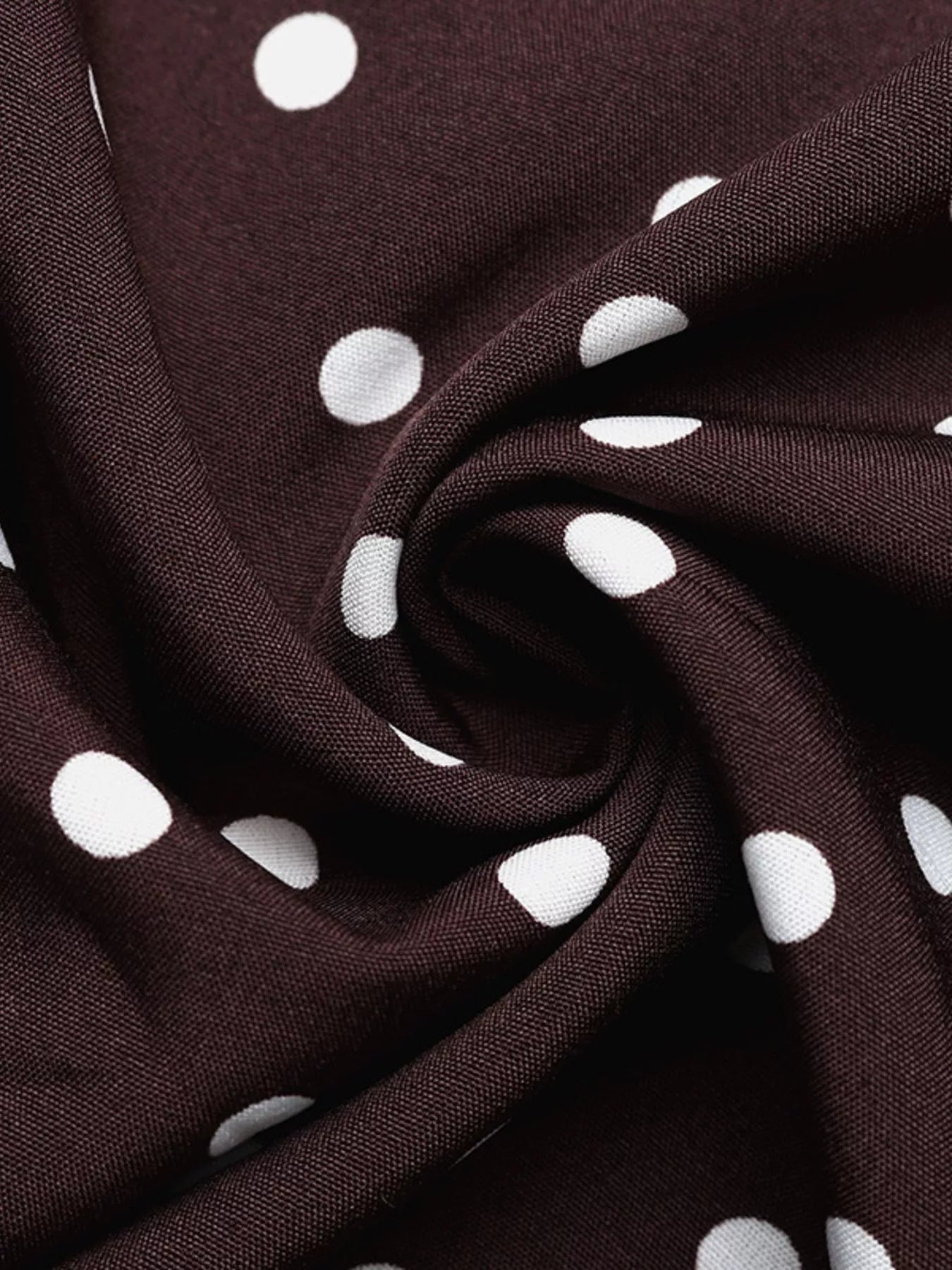 Halter Neck Polka Dot Maxi Dress-Nordavory