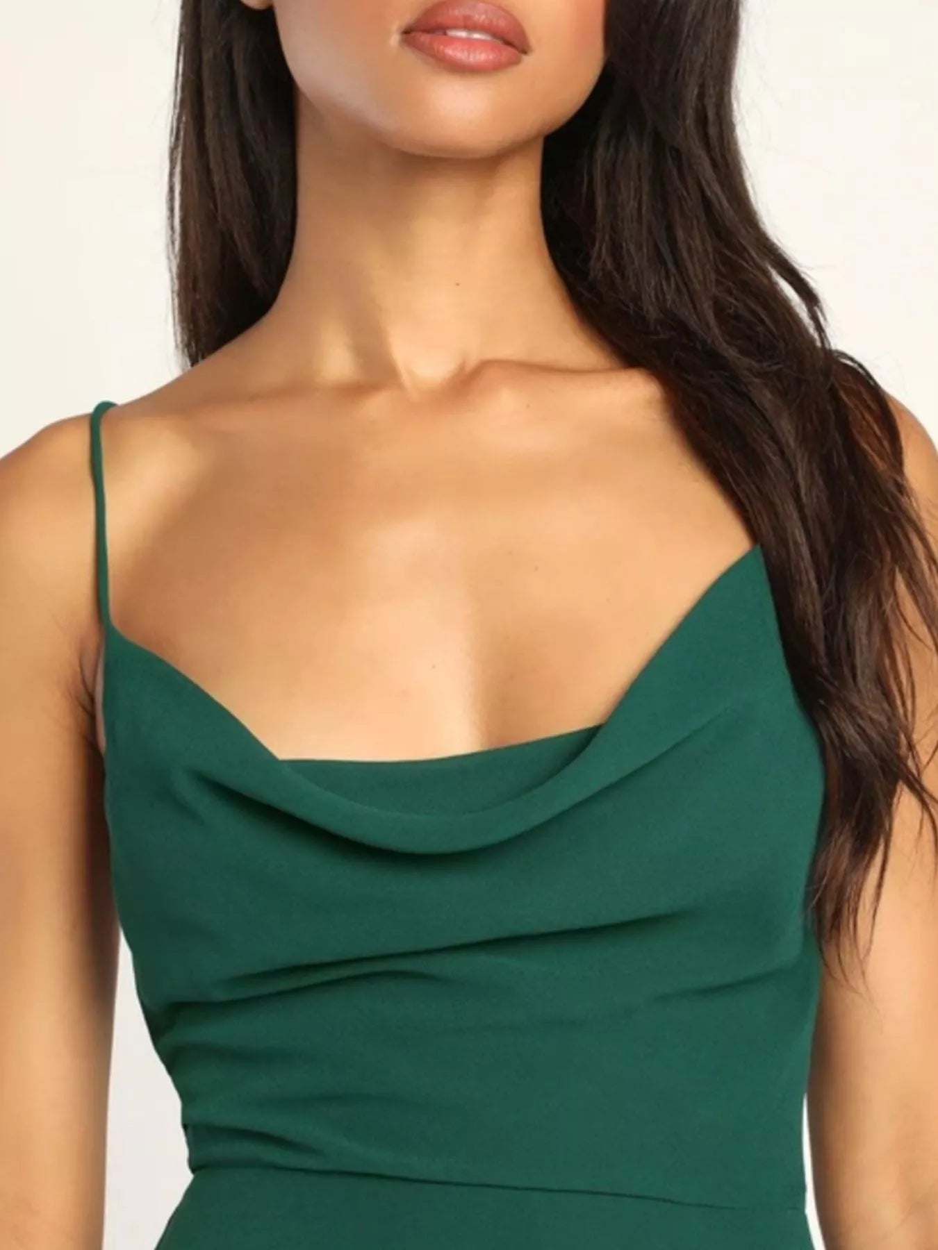 Slit Cowl Neck Maxi Dress-Nordavory